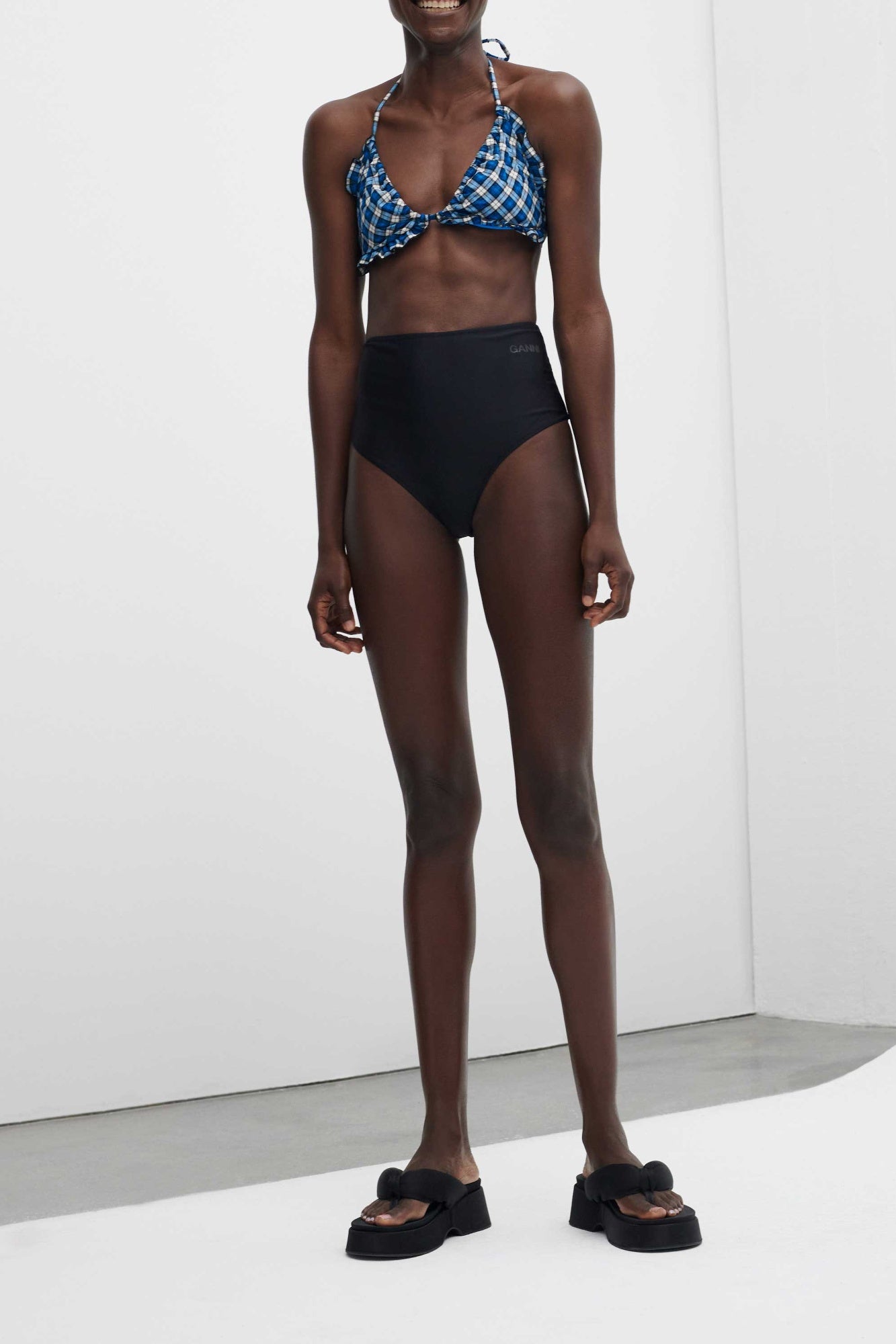 Bas de bikini taille haute - Black