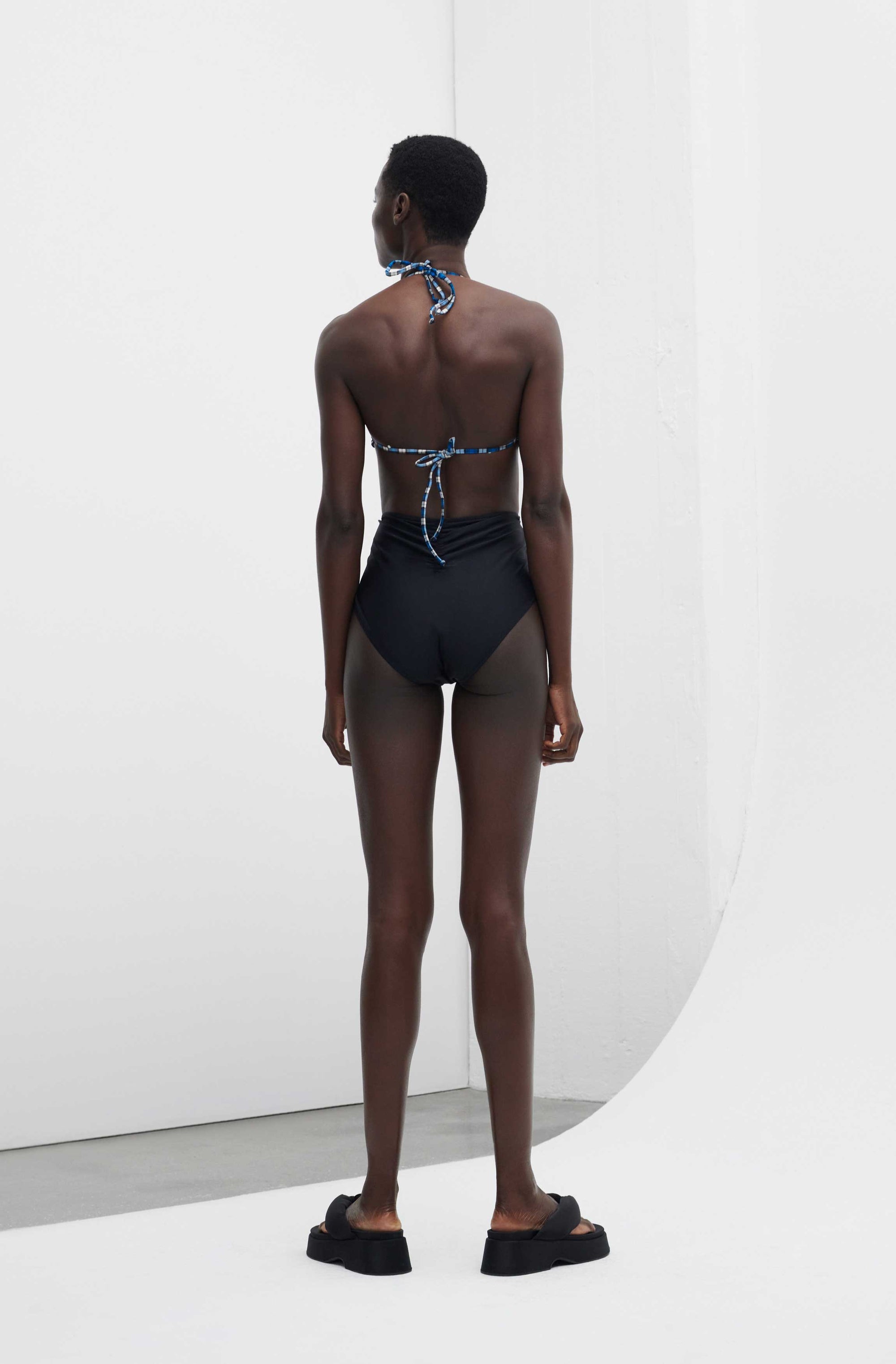 Bas de bikini taille haute - Black