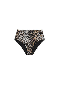 Bas de bikini taille haute imprimé - Leopard