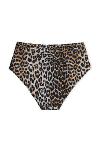 Bas de bikini taille haute imprimé - Leopard