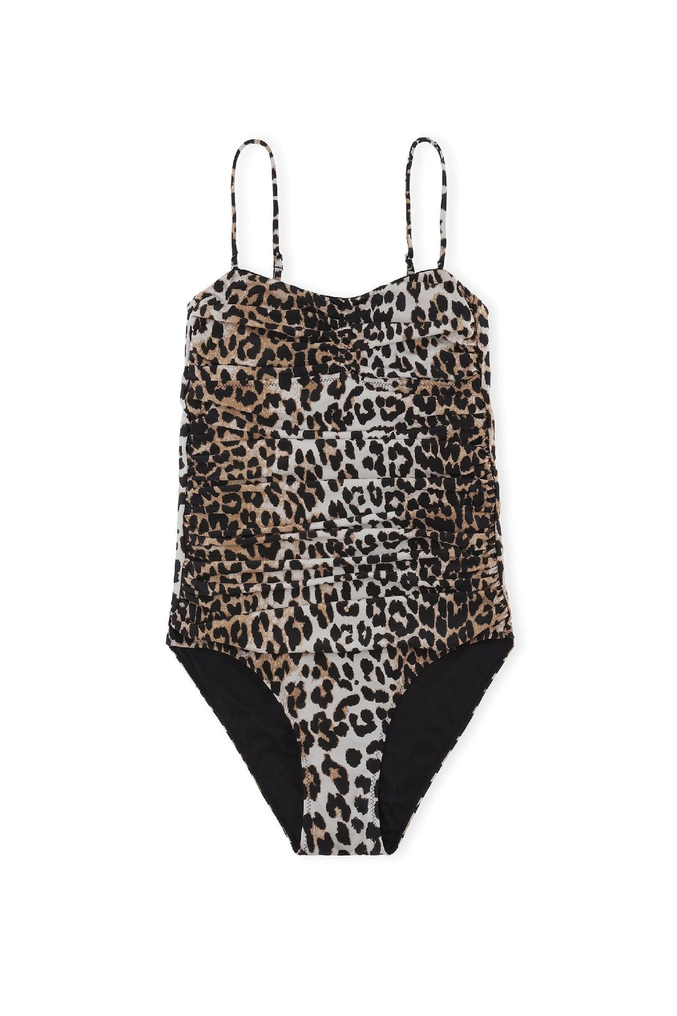 Maillot une pièce froncé - Leopard