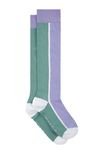 Chaussettes hautes colorblock en coton - Green Bay