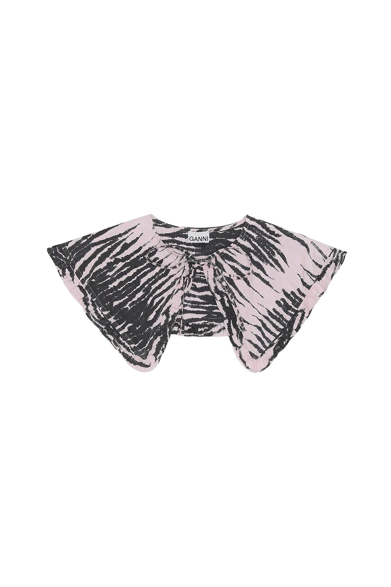 Col imprimé en coton - Light Lilac