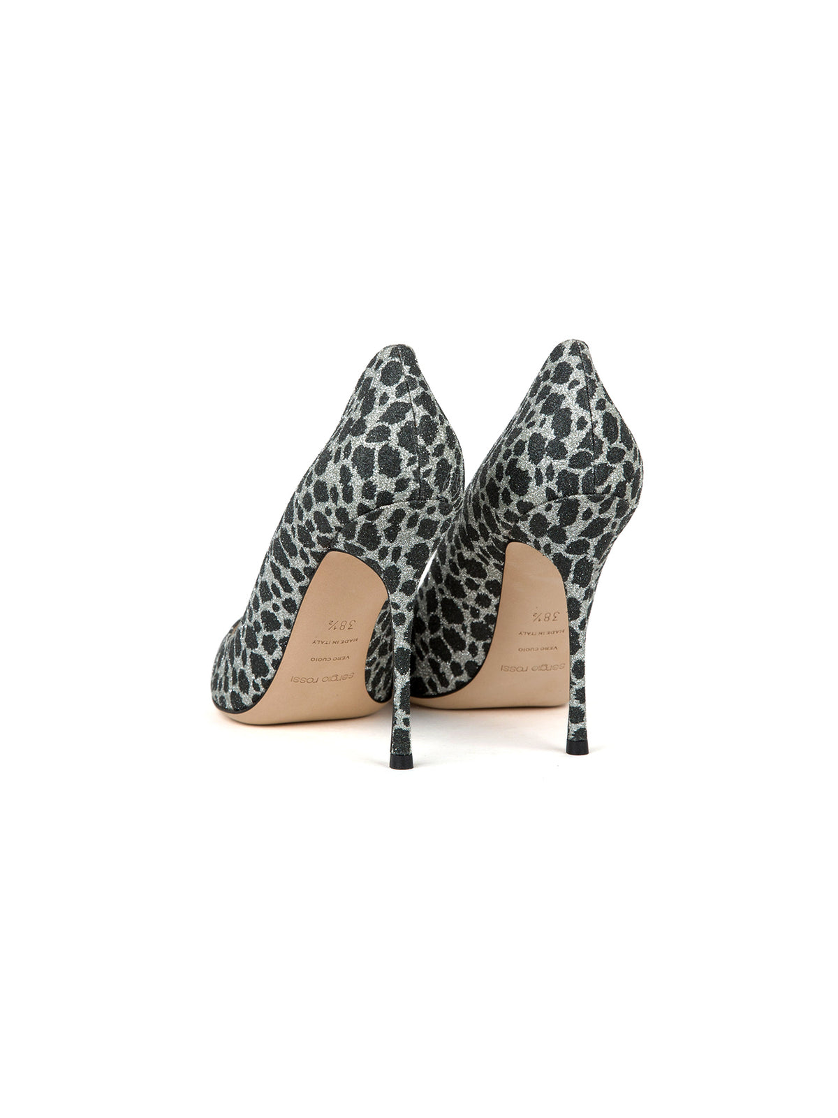 Escarpins à talons 80 motif léopard - Argento & Nero