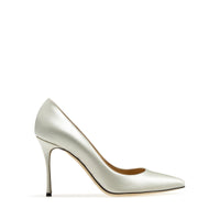 Escarpins Godiva 90 en soie - Champagne