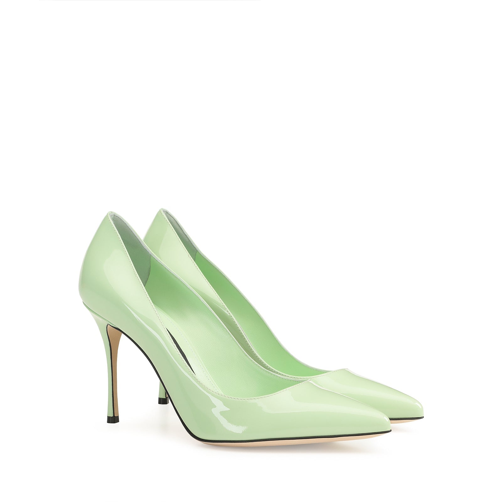 Escarpins Godiva 90 en cuir verni - Apple