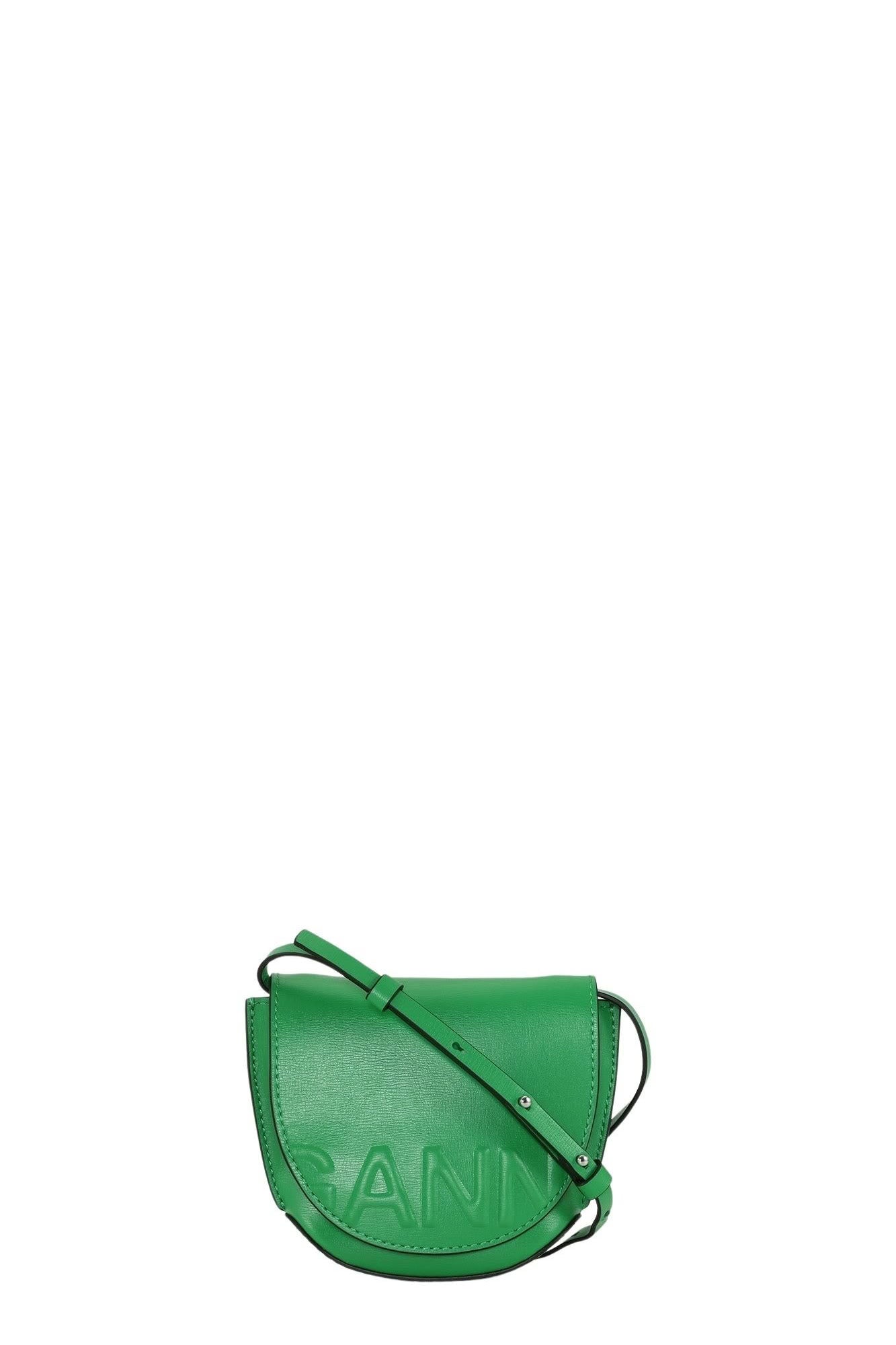 Sacoche nano à logo en cuir - Kelly Green