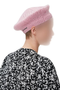 Béret côtelé en laine - Lilac Sachet