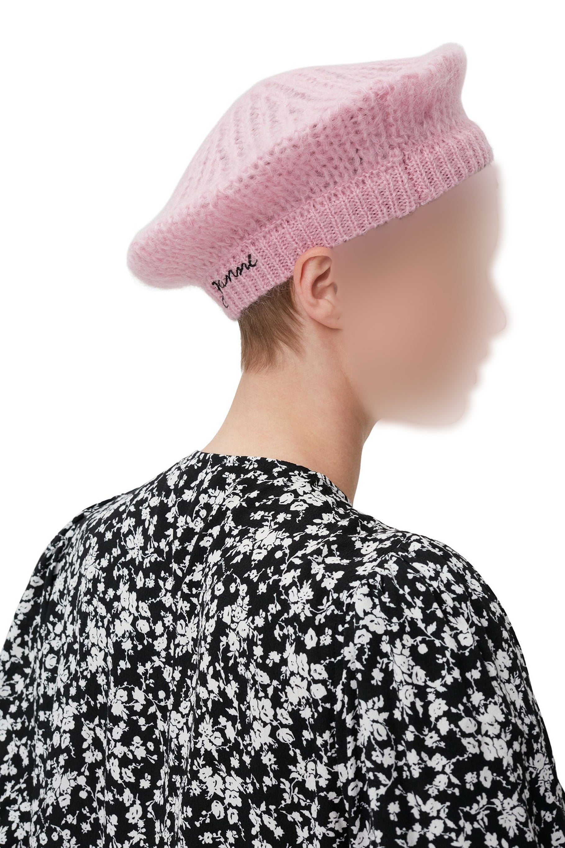 Béret côtelé en laine - Lilac Sachet