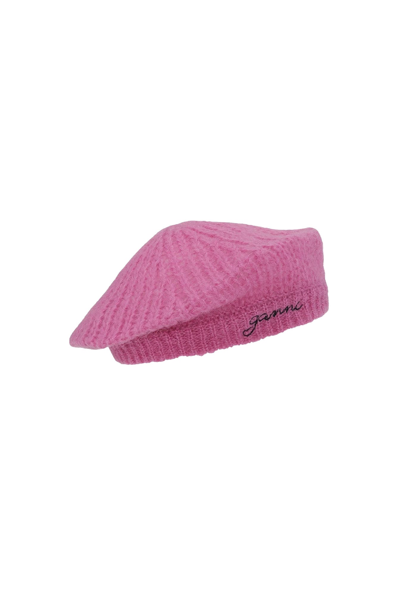 Béret côtelé en laine - Phlox Pink