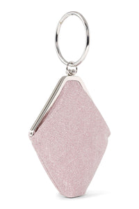 Pochette forme diamant avec bracelet - Light Lilac