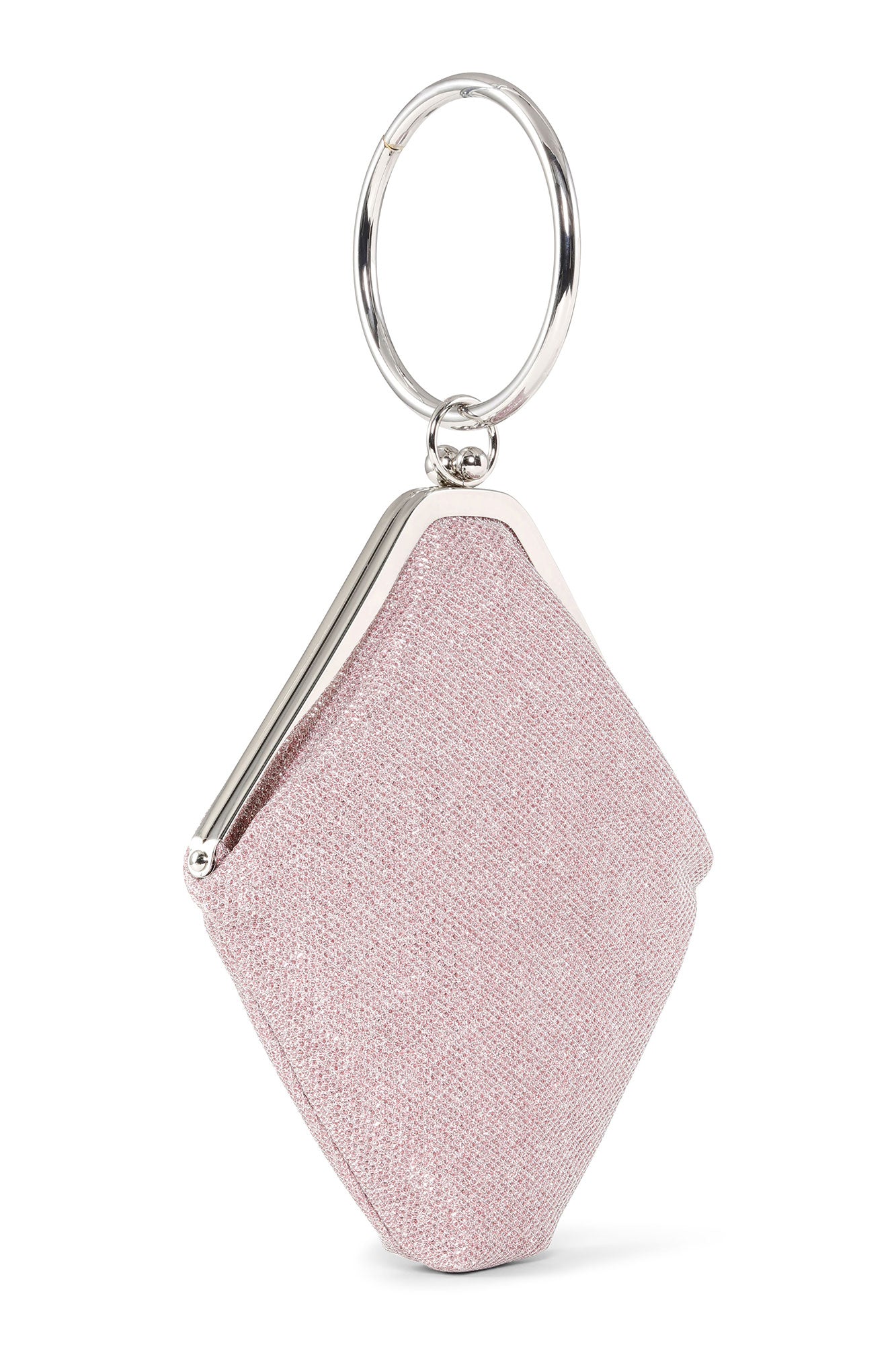 Pochette forme diamant avec bracelet - Light Lilac