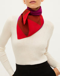 Diamond silk square - Fuchsia