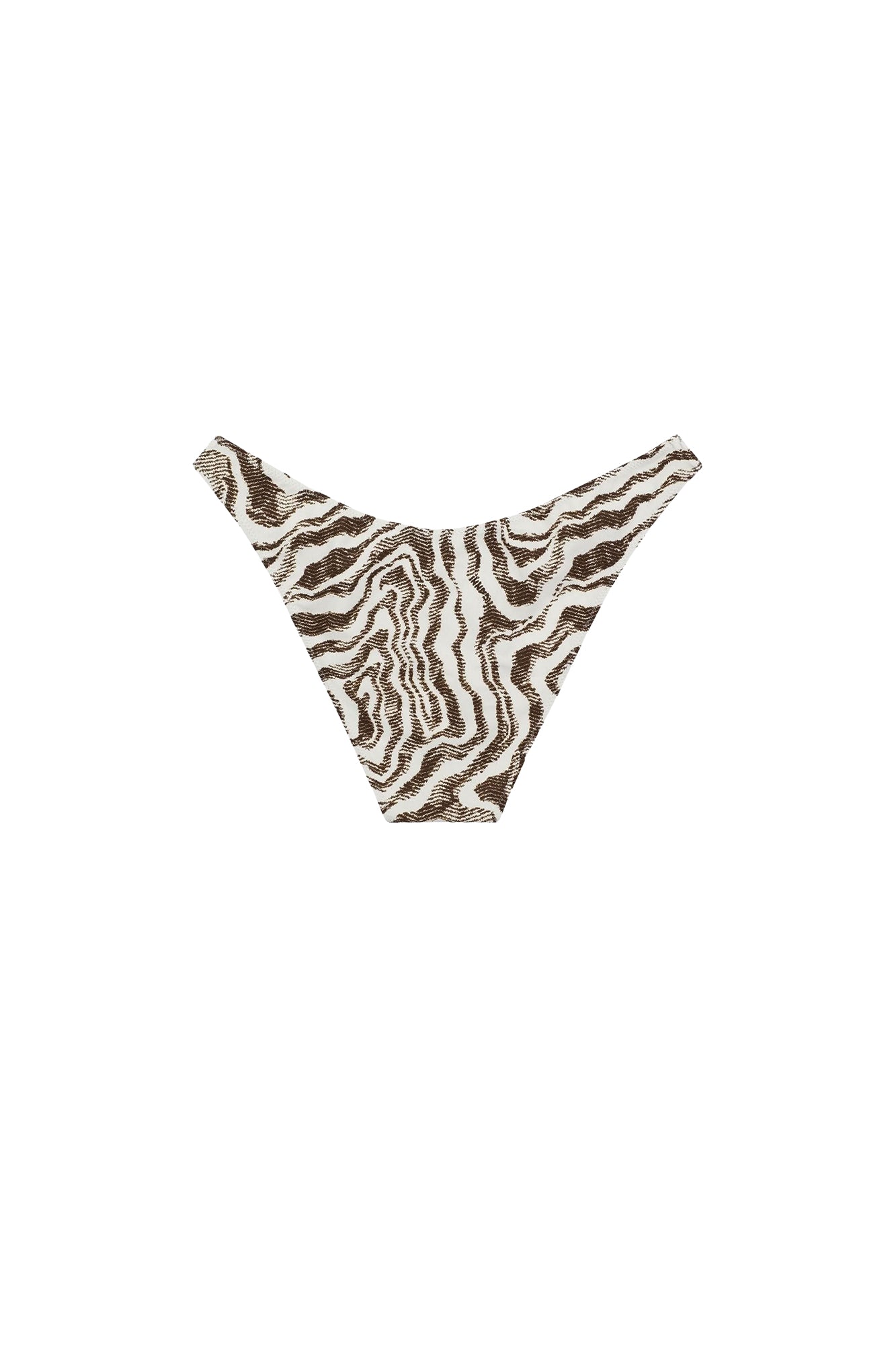 Wave fabric print low-rise bikini bottoms - Egret