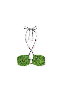 Haut de bikini bandeau ouvert à imprimé - Tender Shoots
