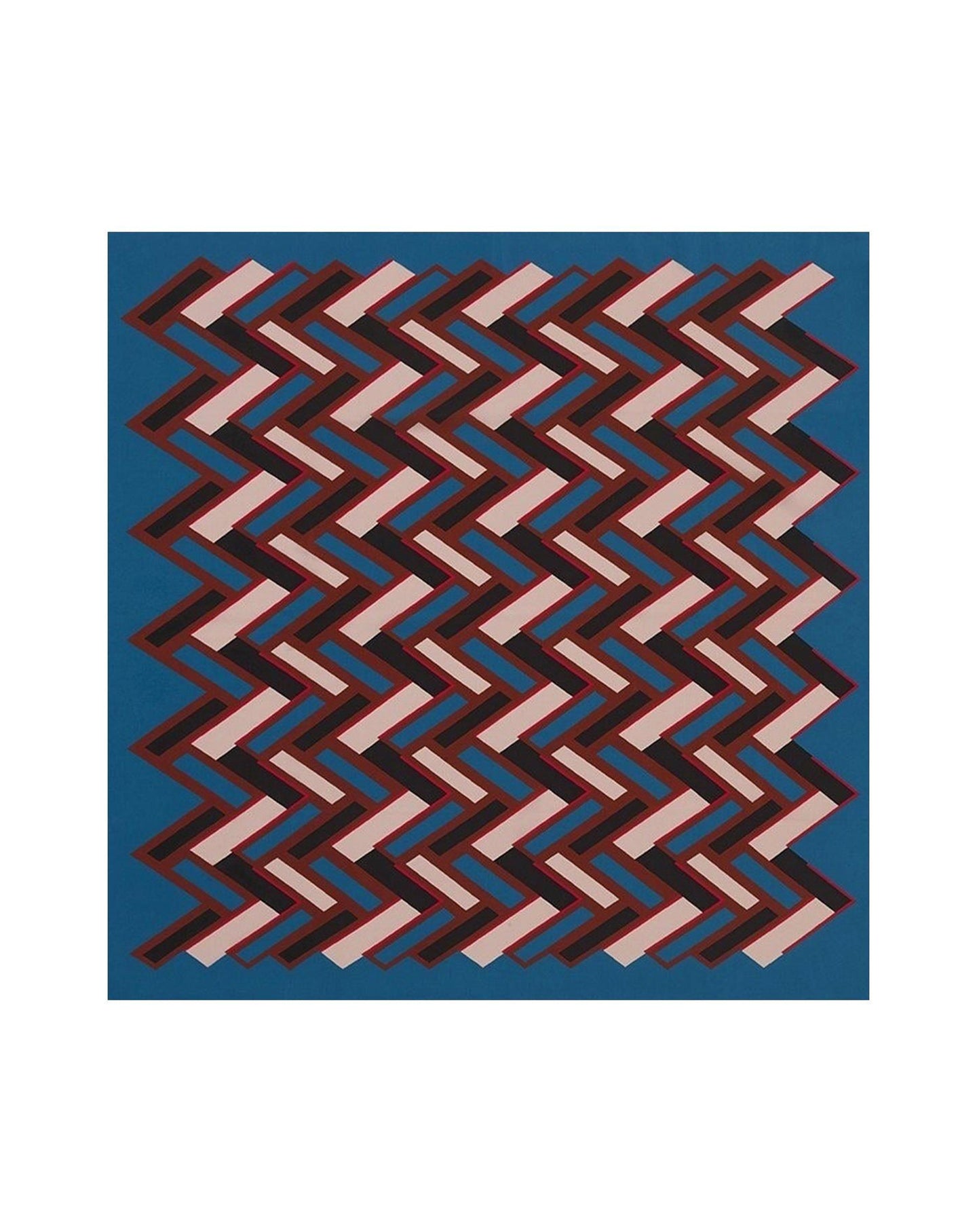 Chevron silk square - Tropique