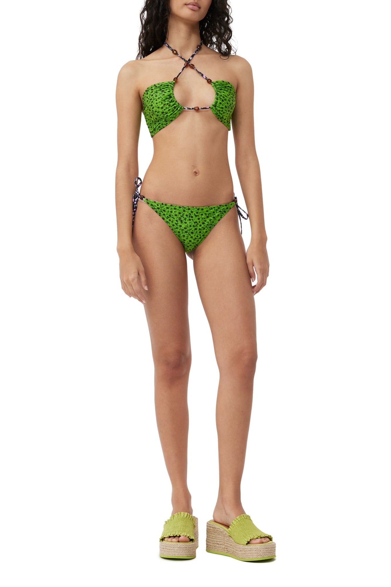 Bas de bikini à cordons imprimé - Tender Shoots