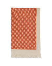 Cashmere Pois Stole - Hemp & Saffron