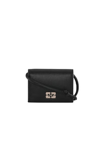 Portefeuille à bandoulière en cuir - Black