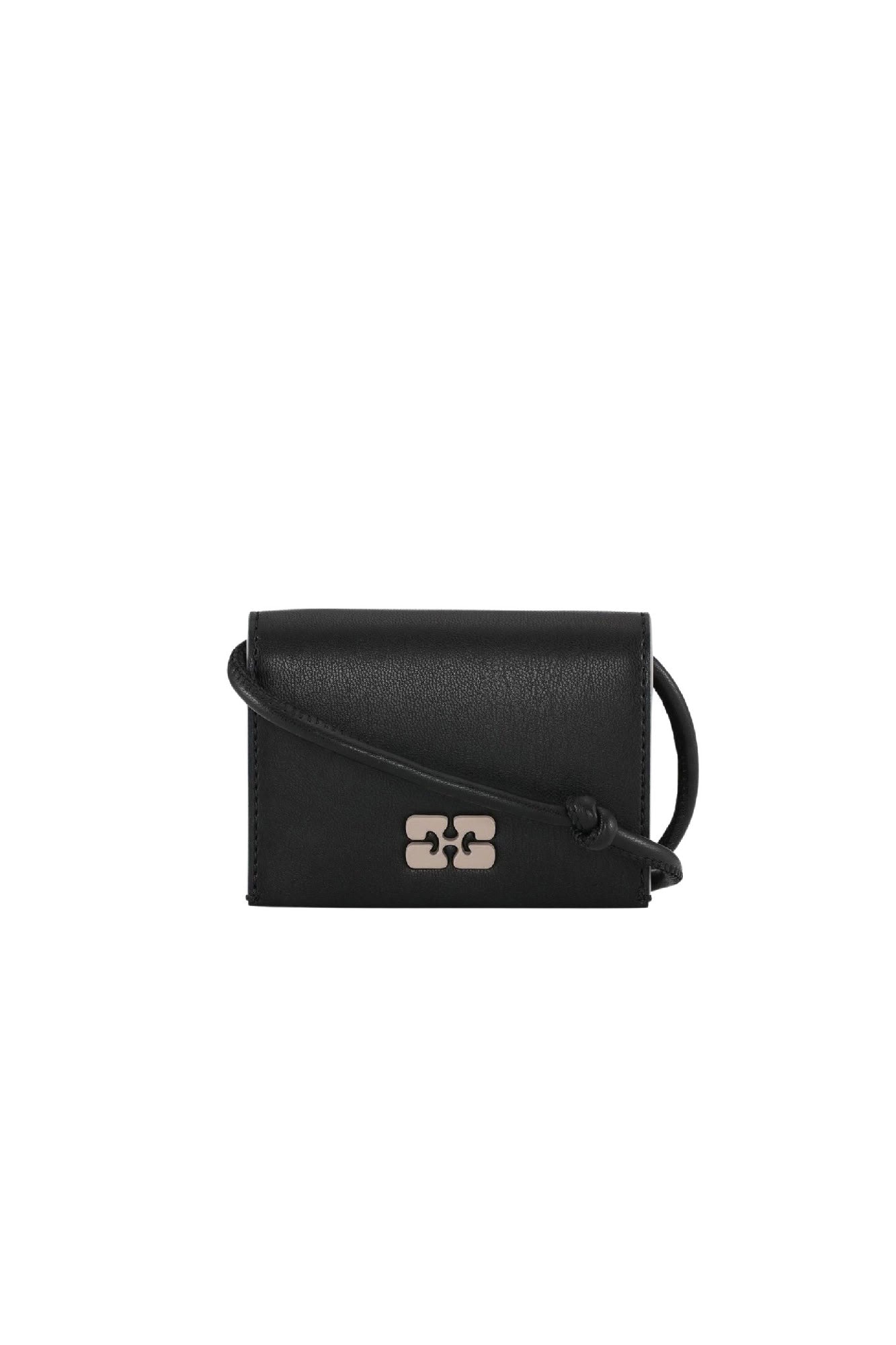 Portefeuille à bandoulière en cuir - Black