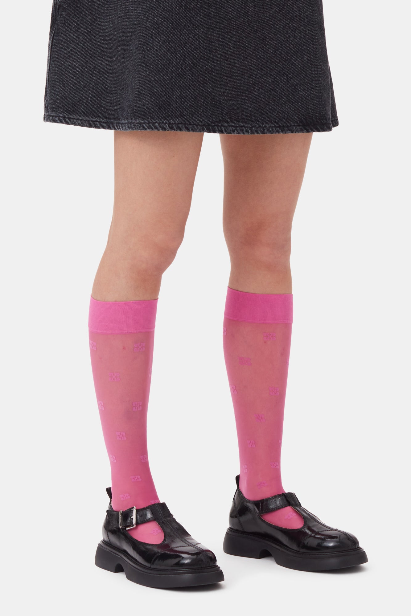 Chaussettes en dentelle - Shocking Pink