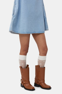 Chaussettes en dentelle - Egret