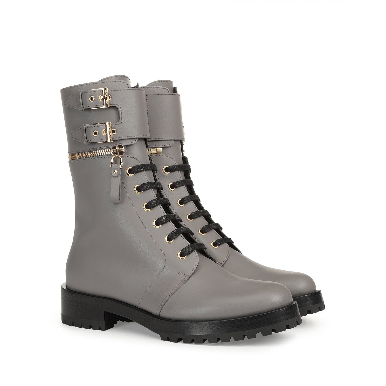 330€   Boots Midway en cuir - Foggy Grey