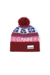 Bonnet graphique en laine - Multicolour