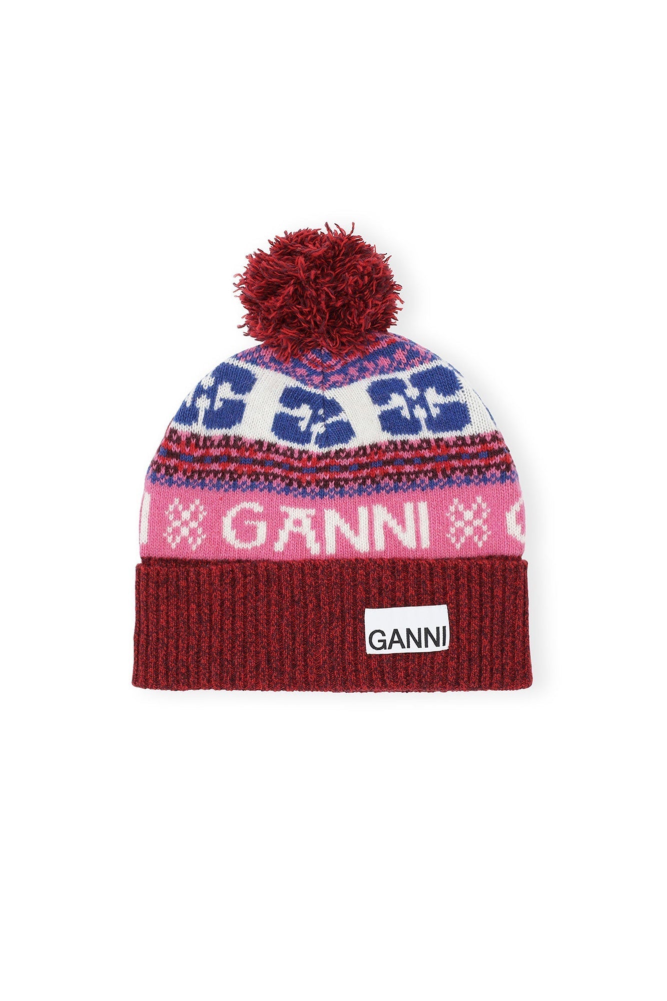 Bonnet graphique en laine - Multicolour