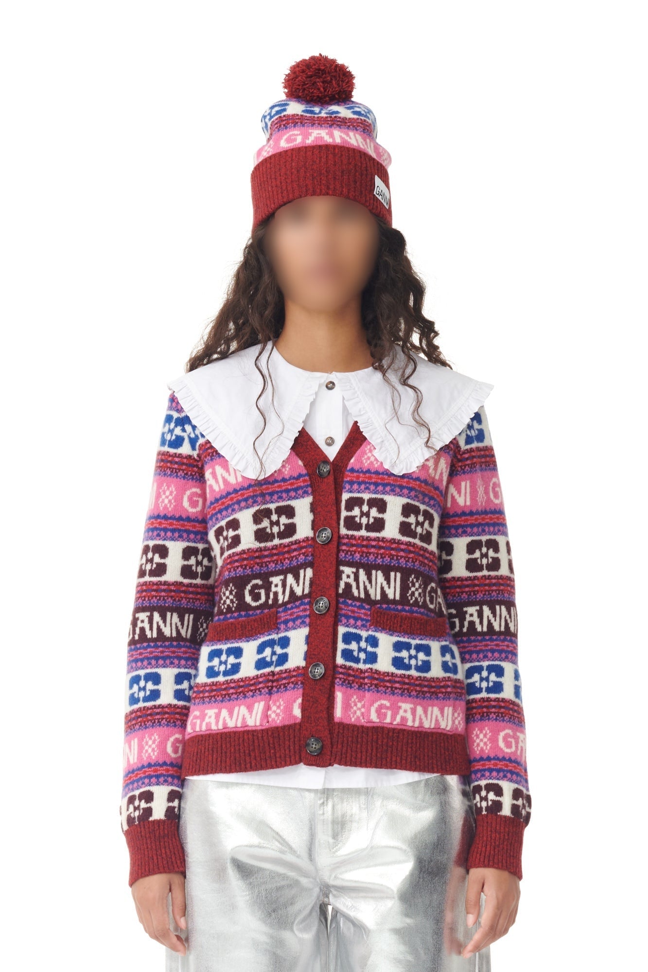 Bonnet graphique en laine - Multicolour