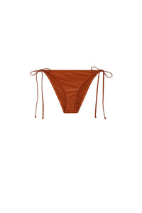 Bas de bikini avec lacets à nouer - Copper Brown