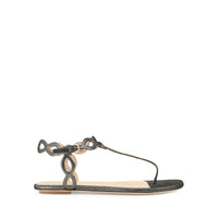 Sandales plates Suede Mermaid en cuir - Antracite