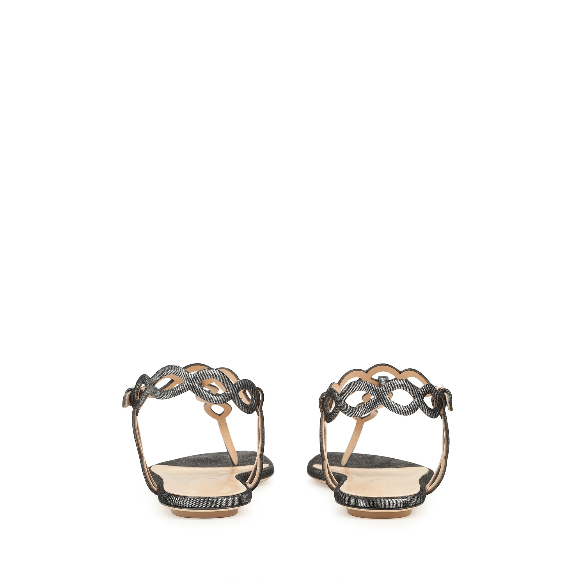 Sandales plates Suede Mermaid en cuir - Antracite