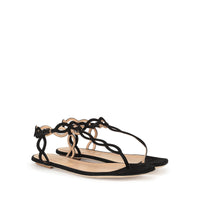 Sandales plates Suede Mermaid - Nero