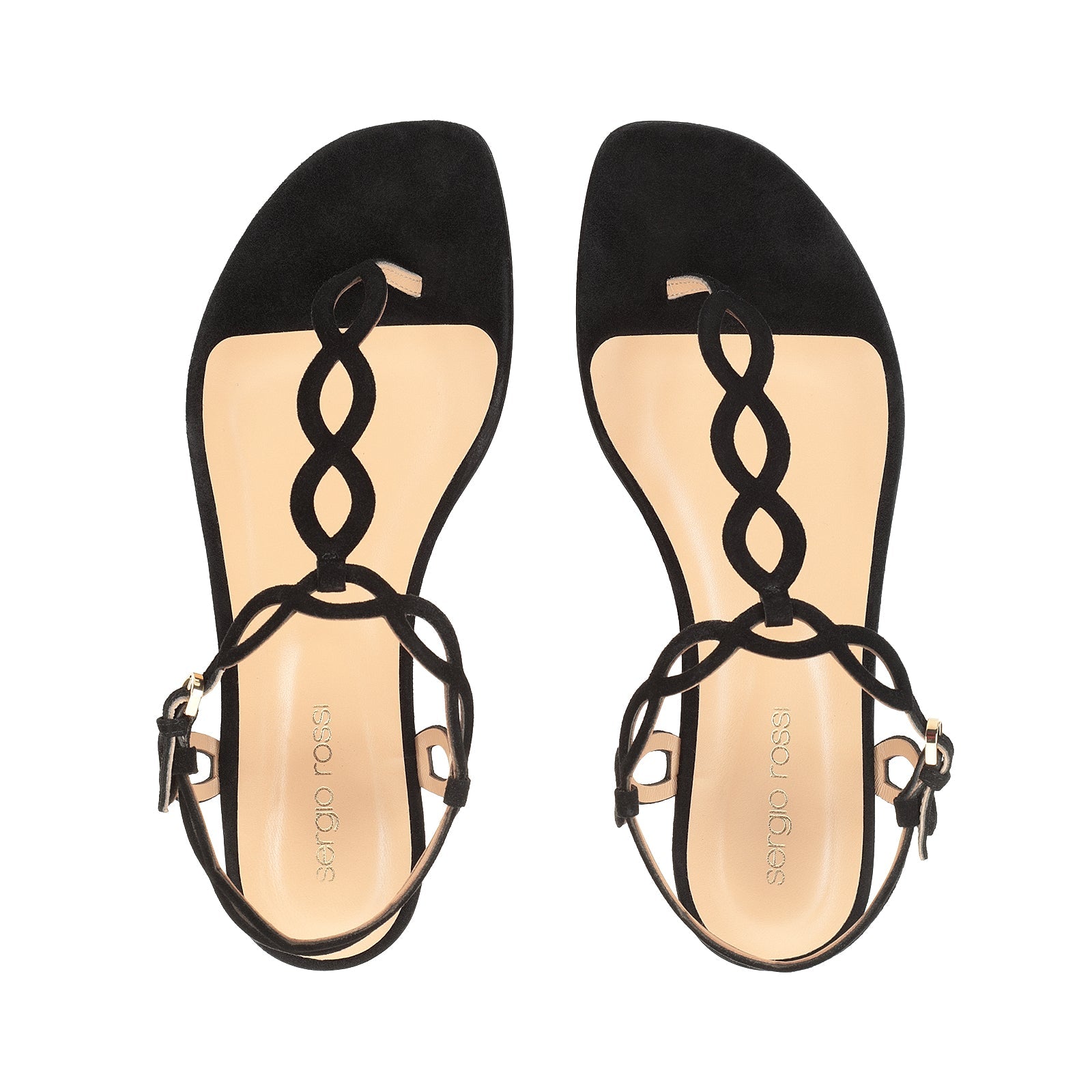 Sandales plates Suede Mermaid - Nero