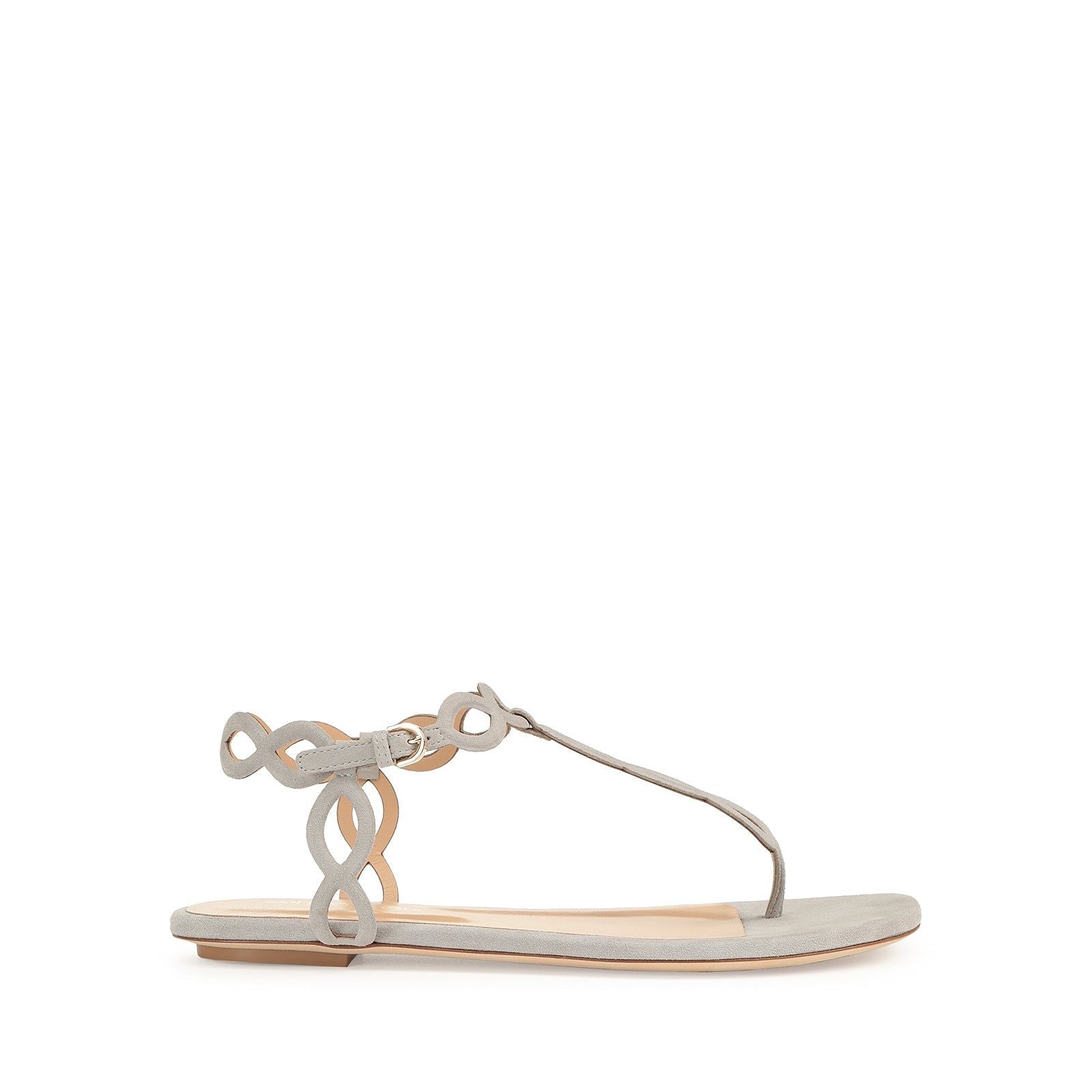Suede Mermaid flat sandals - Nebbia