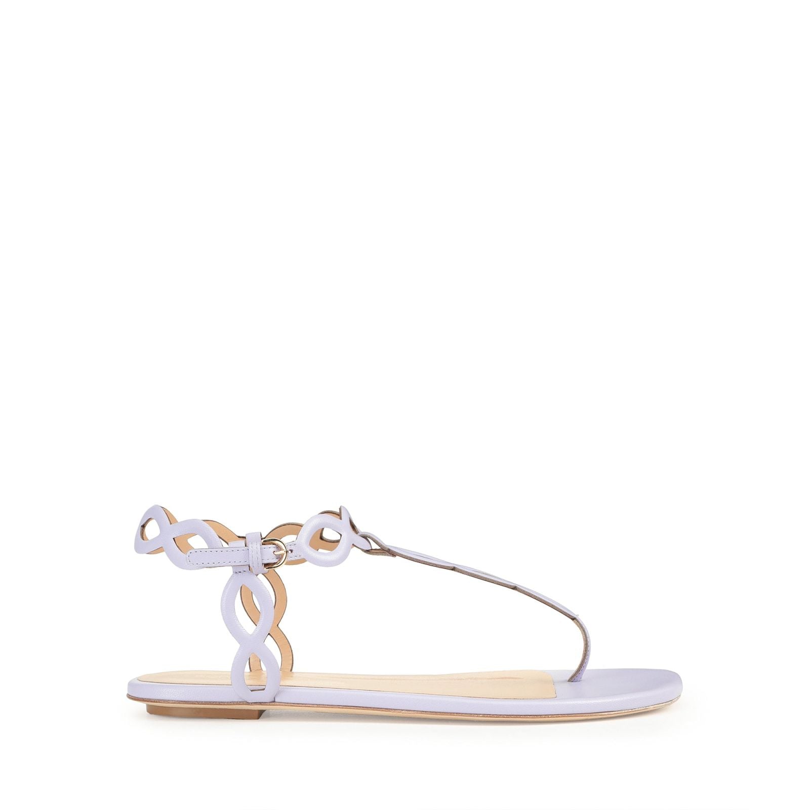 Sandales plates Suede Mermaid en cuir - Wisteria