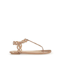 Sandales plates Suede Mermaid - Skin