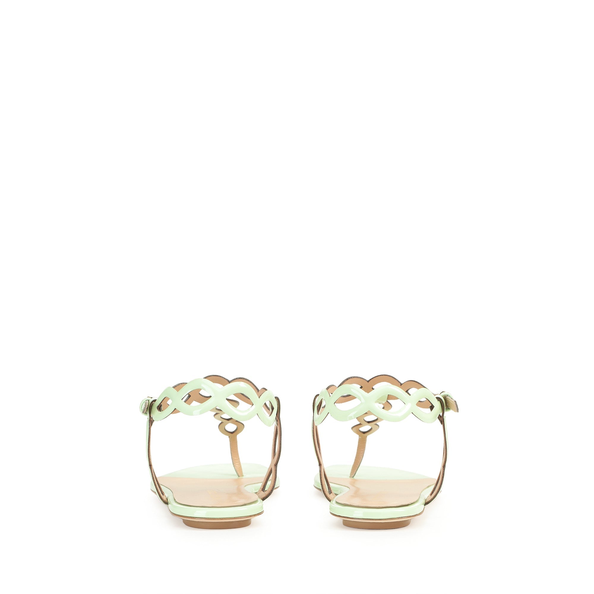 195€   Sandales plates Suede Mermaid en cuir verni - Apple