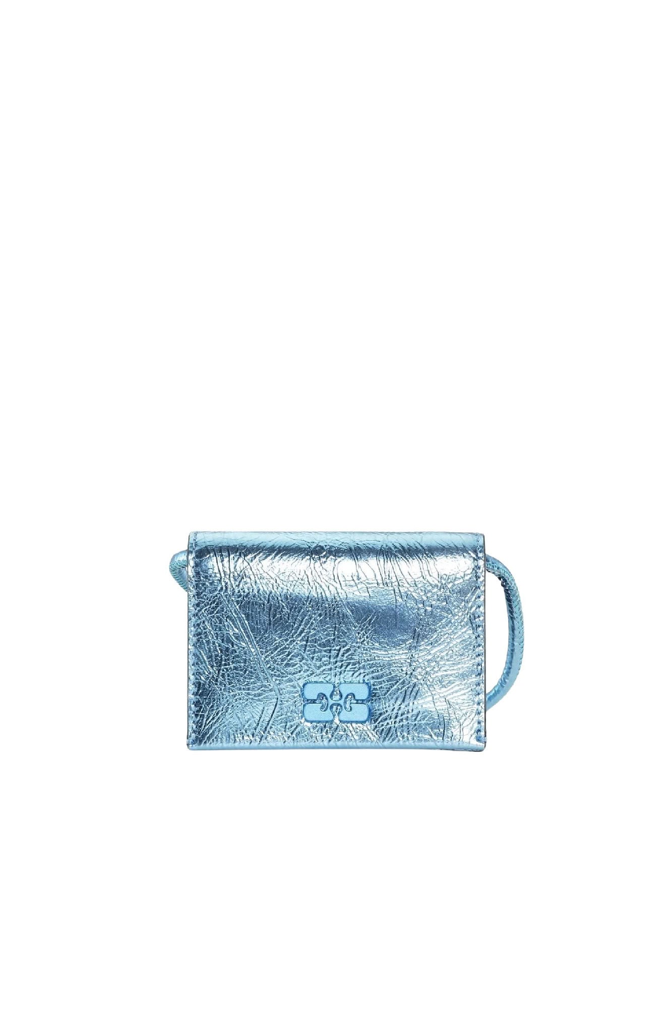 Portefeuille à bandoulière en cuir - Blue Curacao