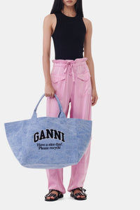 Grand sac cabas avec logo - Light Blue Vintage