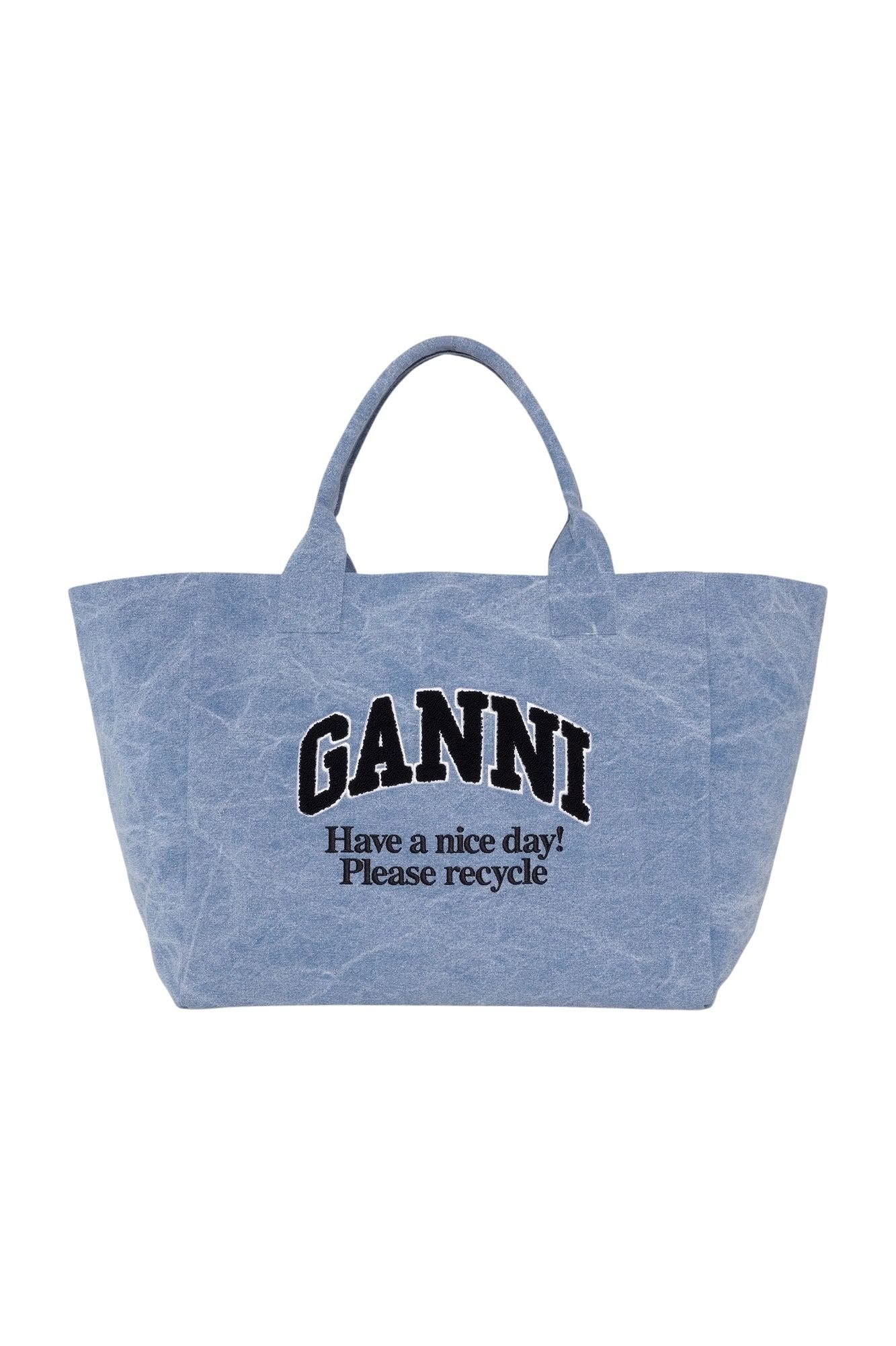 Grand sac cabas avec logo - Light Blue Vintage