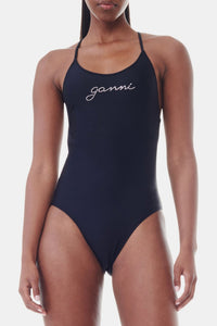Maillot une pièce string - Black