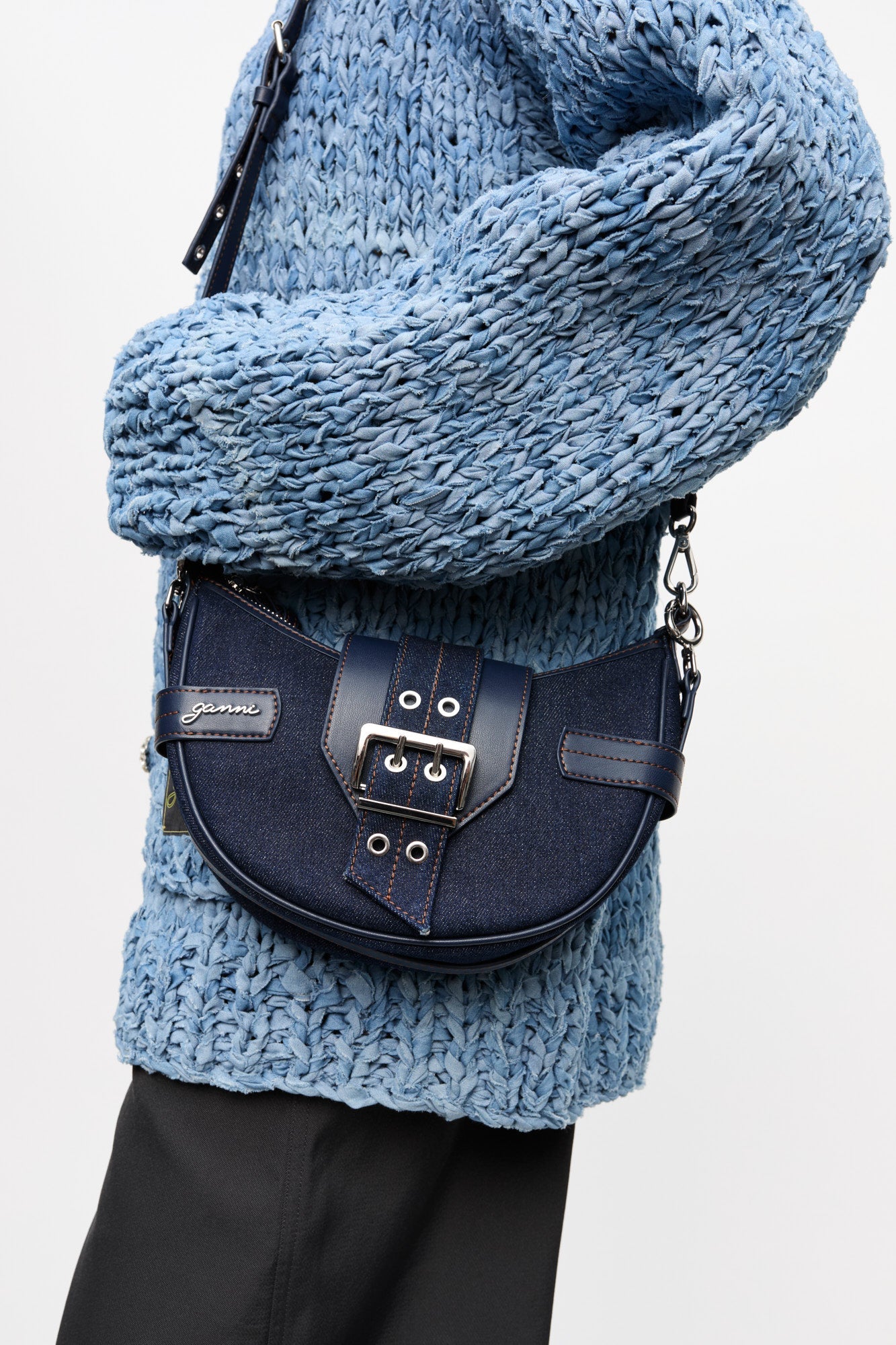 Petit sac à bandoulière Bucky en denim - Dark Navy