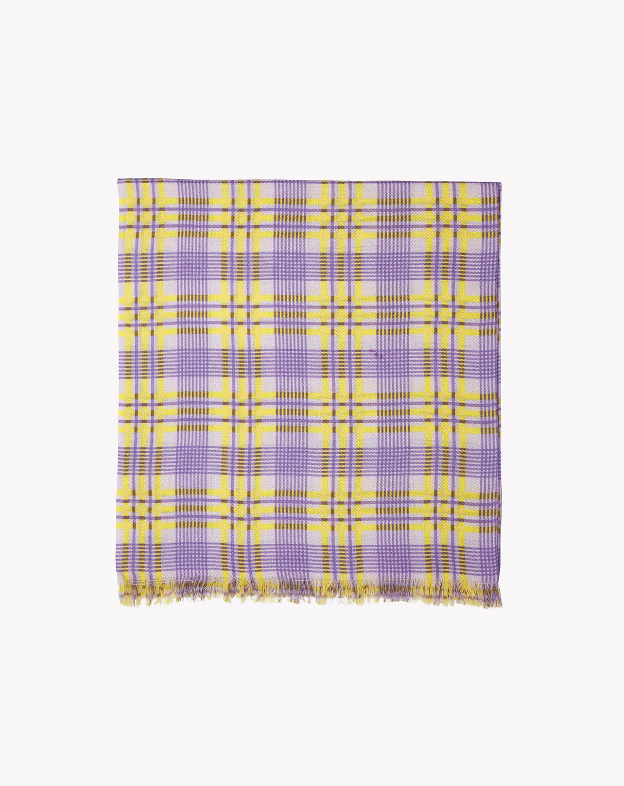 Étole Imprimé Tartan Été - Glycine