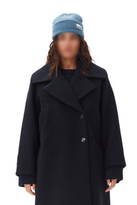 Bonnet côtelé en laine - Dusty Blue