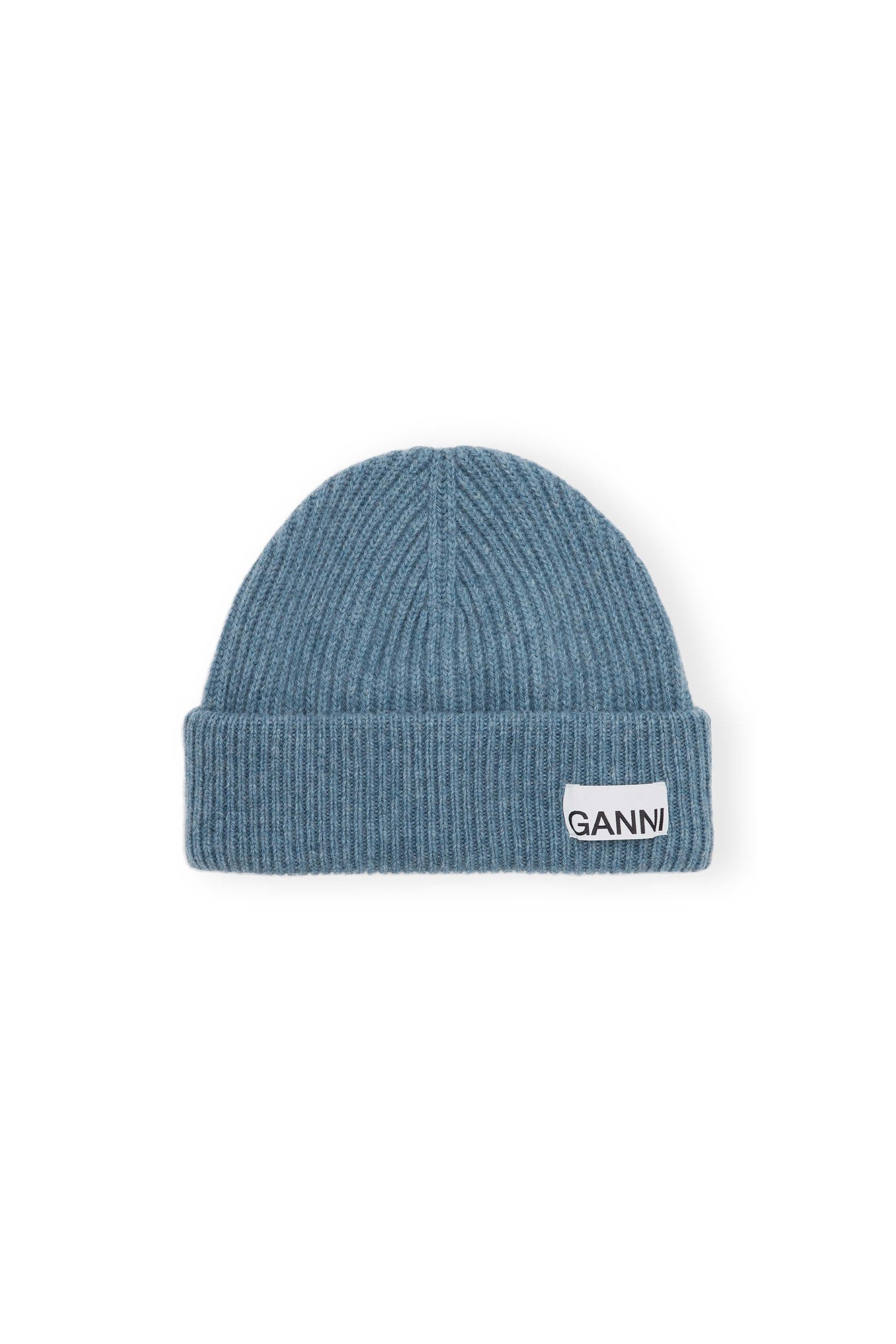 Bonnet côtelé en laine - Dusty Blue