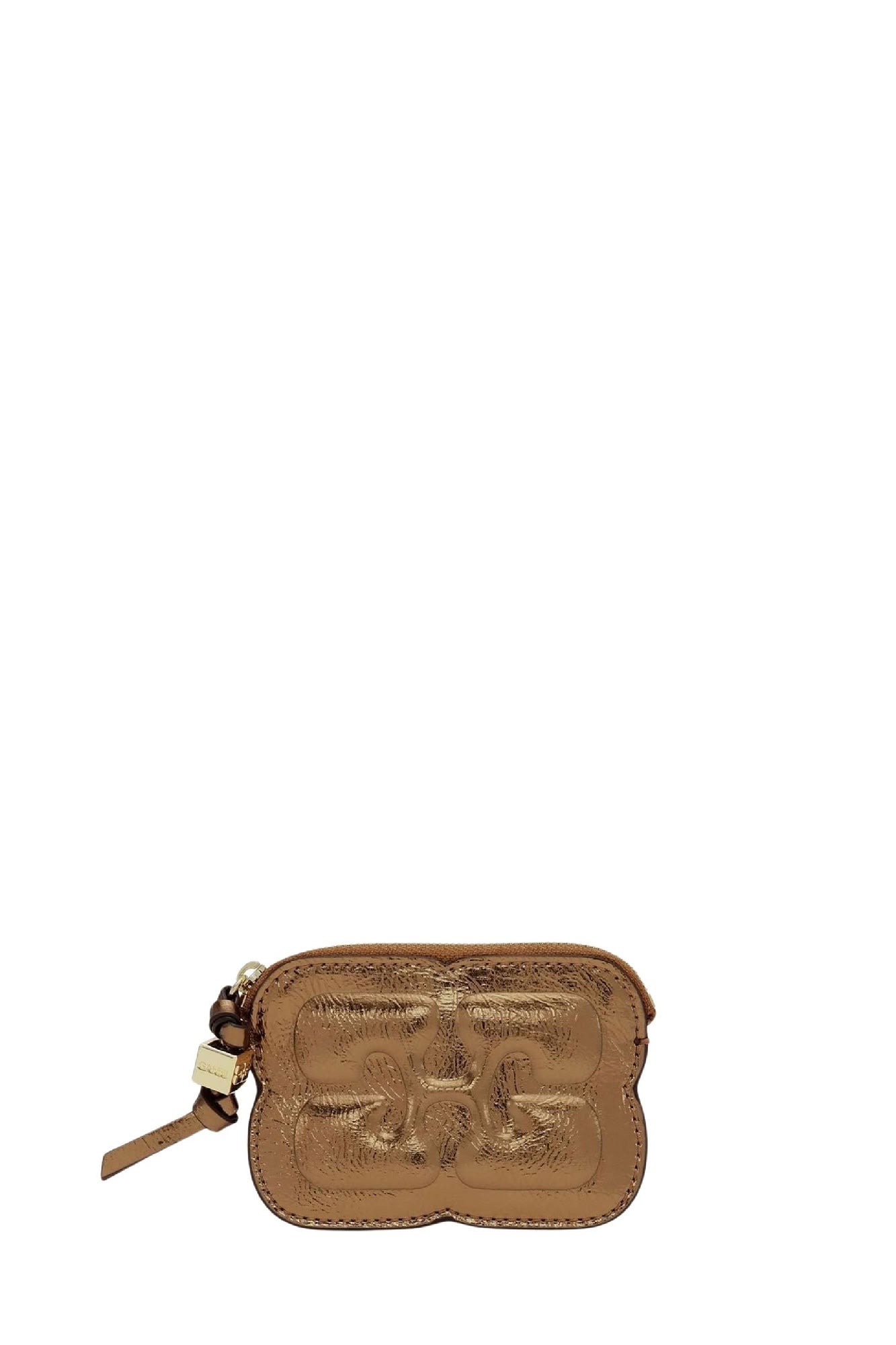 Portefeuille zippé Bou en cuir - Bronze