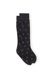 Sequined lace socks - Black