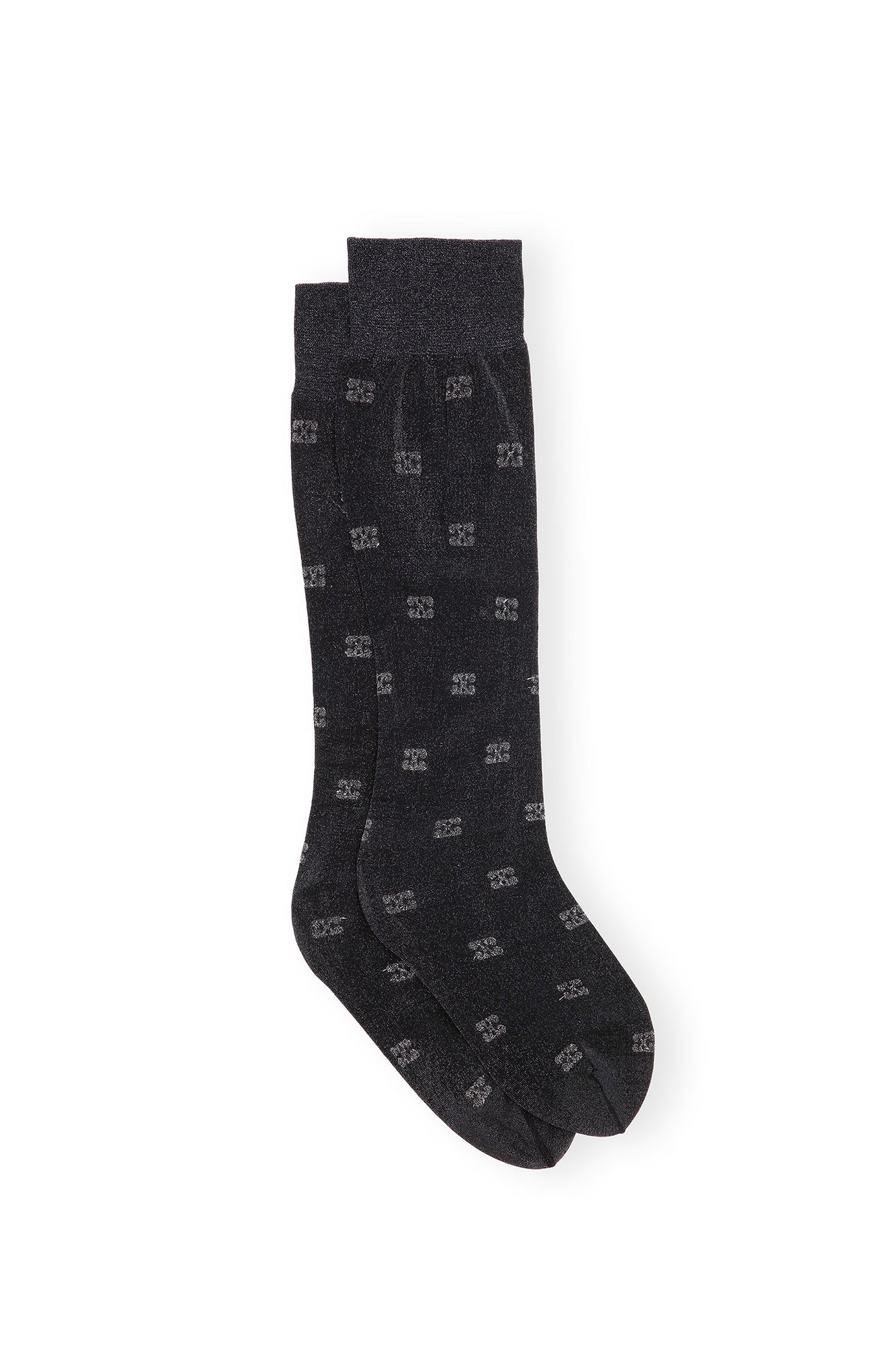 Sequined lace socks - Black